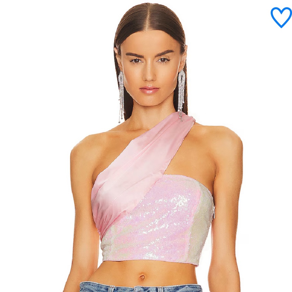 Superdown Gea Asymmetrical Crop Top // Size Medium